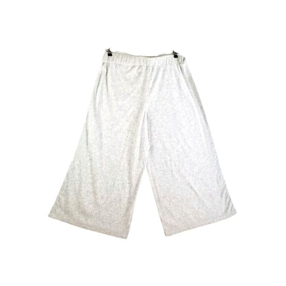 SATURDAY SUNDAY Light Gray Terry Pants Sz Large Button Wide Leg Anthropologie - Picture 7 of 9